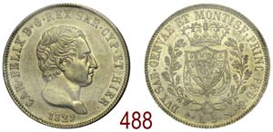Savoia - Carlo Felice - 5 Lire 1829 Torino - ... 