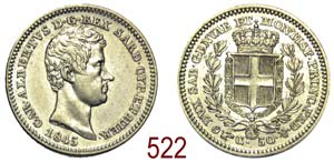 Savoia - Carlo Alberto - 50 Centesimi 1845 - ... 