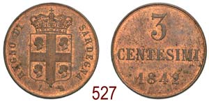 Savoia - Carlo Alberto - 3 Centesimi 1842 - ... 