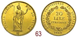 Milano - Governo Provvisorio - 20 Lire 1848 ... 