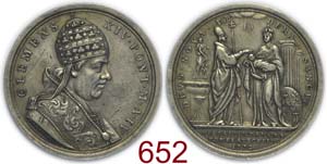 Clemente XIV anno IV medaglia a ricordo del ... 