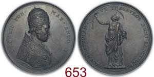 Leone XII - anno I medaglia a ricordo della ... 