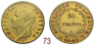 Torino - Napoleone I - 20 Franchi 1806 U - ... 