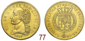Savoia - Vittorio Emanuele I - 20 Lire 1817 ... 