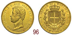 Savoia - Carlo Alberto - 20 Lire 1832 rigato ... 