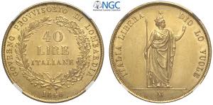 Milano, Governo Provvisorio (1848), 40 Lire ... 