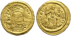 Bizantine, Giustino II (565-578), Solido, Au ... 