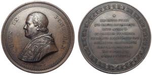 Pio IX (1846-1870), Medaglia 1877 per il ... 