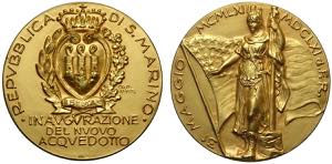 San Marino, Repubblica, Medaglia in oro 1962 ... 