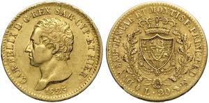Savoia, Carlo Felice (1821-1831), 20 Lire ... 