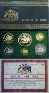 Chile, Republic, Gold and Silver Proof Set ... 