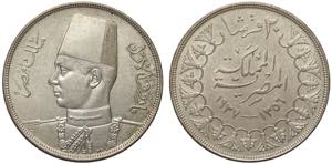 Egypt, Farouk (1936-1952), 20 Piastres 1937, ... 