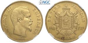France, Napoleon III (1852-1870), 100 Francs ... 
