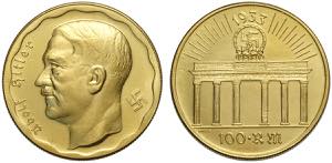 Germany, Fantasy Gold 100 Reichsmark 1933 ... 