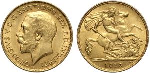 Great Britain, George V (1910-1936), Half ... 