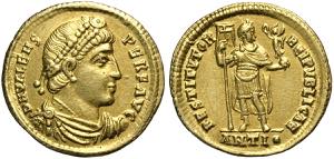 Romane Imperiali, Valente (364-378), Solido ... 