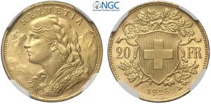 Switzerland, Confederation, 20 Francs 1926, ... 