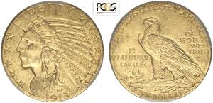 United States of America, 5 Dollars 1913 ... 