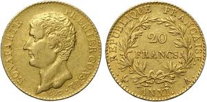 France, Napoleon I (1799-1814), 20 Francs AN ... 