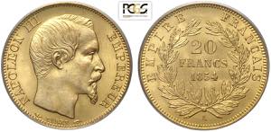 France, Napoleon III (1852-1870), 20 Francs ... 