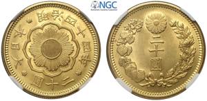 Japan, Matsuhito (1867-1912), 20 Yen year 44 ... 