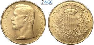 Monaco, Albert I (1889-1922), 100 Francs ... 