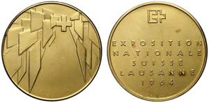 Switzerland Vaud, Gold Medal 1964 Lausanne, ... 