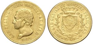 Savoia, Carlo Felice (1821-1831), 40 Lire ... 
