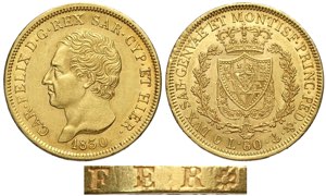 Savoia, Carlo Felice (1821-1831), 80 Lire ... 