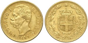 Regno dItalia, Umberto I (1878-1900), 20 ... 