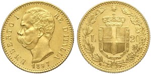 Regno dItalia, Umberto I (1878-1900), 20 ... 