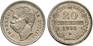 Regno dItalia, Umberto I (1878-1900), 20 ... 