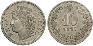 Regno dItalia, Umberto I (1878-1900), 10 ... 