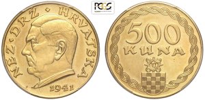 Croatia, Fascist State, 500 Kuna 1941, Rare, ... 