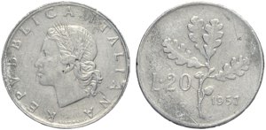 Repubblica Italiana, Monetazione in Lire ... 