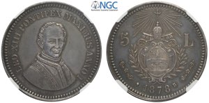 Leone XIII (1878-1903), Saggio da 5 Lire ... 