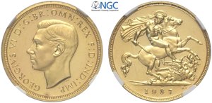 Great Britain, George VI (1936-1952), Half ... 