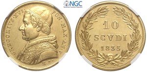 Roma, Gregorio XVI (1831-1846), 10 Scudi ... 