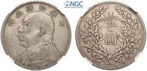 China, Republic, Dollar year 3 (1914), ... 