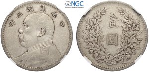 China, Republic, Dollar year 3 (1914), ... 