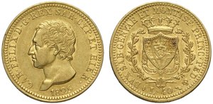 Savoia, Carlo Felice (1821-1831), 40 Lire ... 