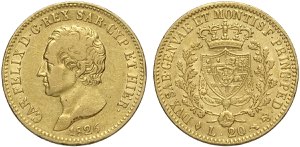 Savoia, Carlo Felice (1821-1831), 20 Lire ... 