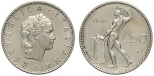 Repubblica Italiana, Monetazione in Lire ... 