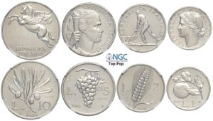 Repubblica Italiana, Monetazione in Lire ... 