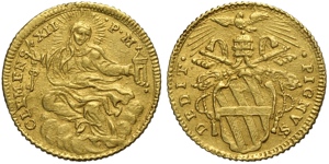 Roma, Clemente XII (1730-1740), Zecchino sd ... 