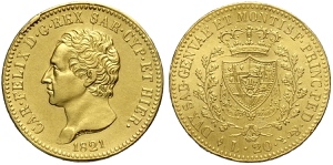 Savoia, Carlo Felice (1821-1831), 20 Lire ... 