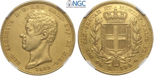 Savoia, Carlo Alberto (1831-1849), 100 Lire ... 