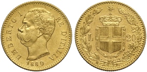 Regno dItalia, Umberto I (1878-1900), 20 ... 