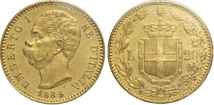 Regno dItalia, Umberto I (1878-1900), 20 ... 