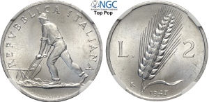 Repubblica Italiana, Monetazione in Lire ... 